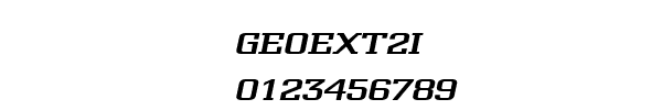 Fuente GEOEXT2I.TTF