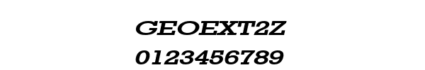 Fuente GEOEXT2Z.TTF
