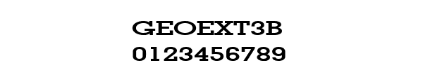 Fuente GEOEXT3B.TTF