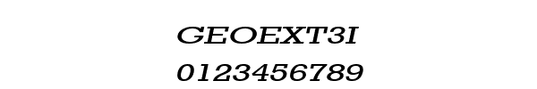 Fuente GEOEXT3I.TTF