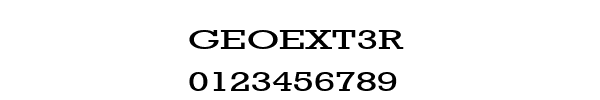 Fuente GEOEXT3R.TTF