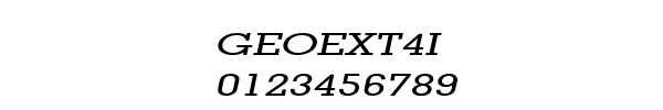 Fuente GEOEXT4I.TTF