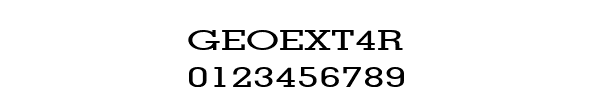 Fuente GEOEXT4R.TTF