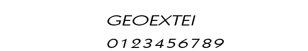 Fuente GEOEXTEI.TTF