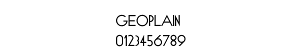 Fuente GEOPLAIN.TTF