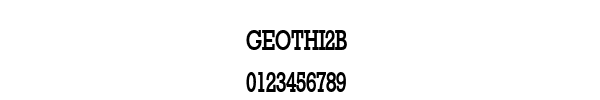 Fuente GEOTHI2B.TTF