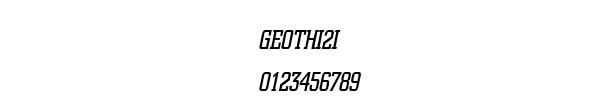 Fuente GEOTHI2I.TTF