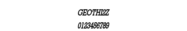 Fuente GEOTHI2Z.TTF