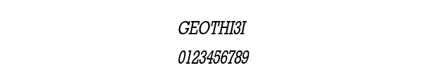 Fuente GEOTHI3I.TTF