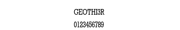 Fuente GEOTHI3R.TTF