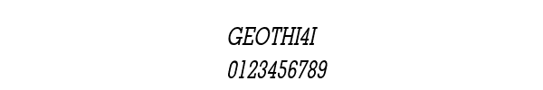 Fuente GEOTHI4I.TTF