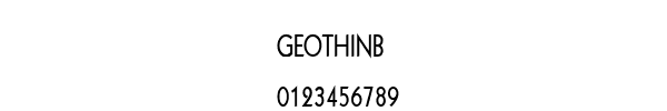 Fuente GEOTHINB.TTF