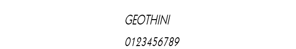 Fuente GEOTHINI.TTF