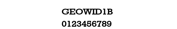 Fuente GEOWID1B.TTF