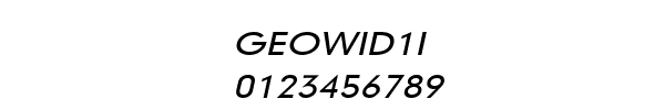 Fuente GEOWID1I.TTF