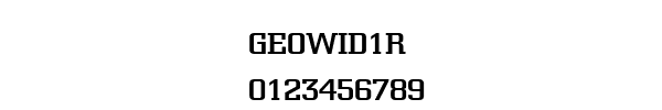 Fuente GEOWID1R.TTF