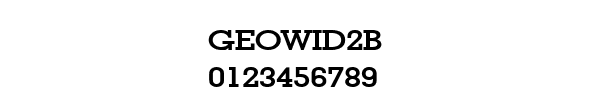 Fuente GEOWID2B.TTF