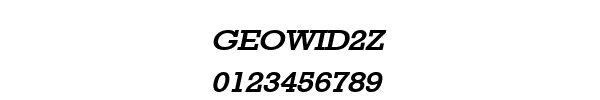 Fuente GEOWID2Z.TTF