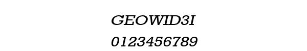 Fuente GEOWID3I.TTF