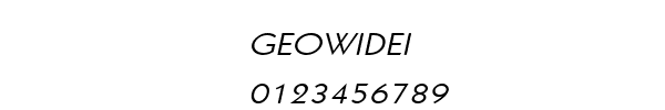 Fuente GEOWIDEI.TTF