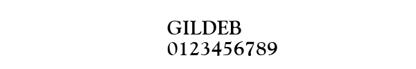 Fuente GILDEB.TTF