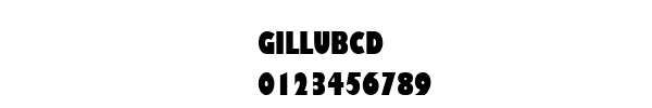 Fuente GILLUBCD.TTF