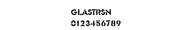 Fuente GLASTRSN.TTF