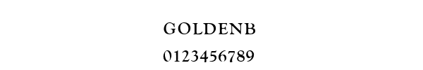 Fuente GOLDENB.TTF