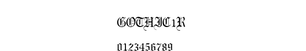 Fuente GOTHIC1R.TTF