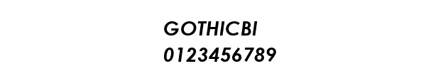 Fuente GOTHICBI.TTF