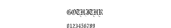 Fuente GOTHITHR.TTF