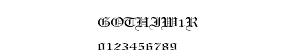 Fuente GOTHIW1R.TTF