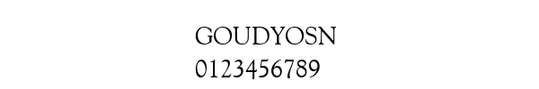 Fuente GOUDYOSN.TTF
