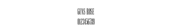Fuente GUNS ROSE.TTF