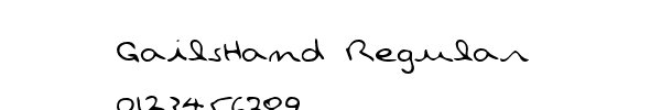 Fuente GailsHand Regular.TTF
