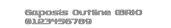 Fuente Gaposis Outline (BRK).TTF