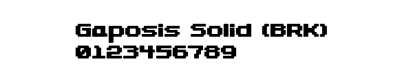 Fuente Gaposis Solid (BRK).TTF