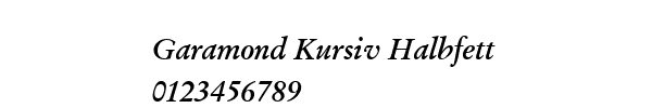 Fuente Garamond Kursiv Halbfett.ttf