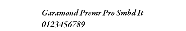 Fuente Garamond Premr Pro Smbd It.ttf