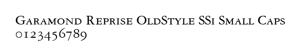 Fuente Garamond Reprise OldStyle SSi Small Caps .ttf