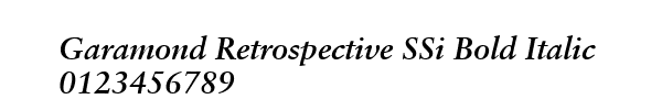 Fuente Garamond Retrospective SSi Bold Italic.ttf