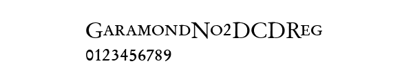 Fuente GaramondNo2DCDReg.ttf