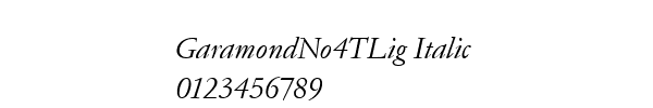 Fuente GaramondNo4TLig Italic.ttf
