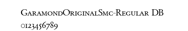 Fuente GaramondOriginalSmc-Regular DB.ttf