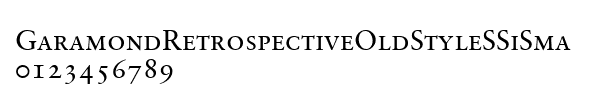 Fuente GaramondRetrospectiveOldStyleSSiSmallCaps Medium.ttf