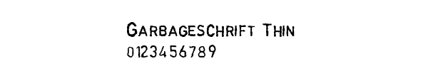 Fuente Garbageschrift Thin.TTF