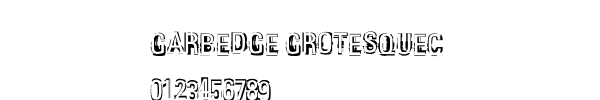 Fuente Garbedge GrotesqueC.ttf