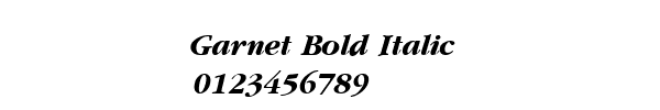 Fuente Garnet Bold Italic.ttf