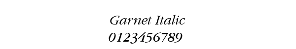 Fuente Garnet Italic.ttf