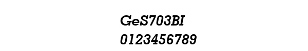Fuente GeS703BI.ttf